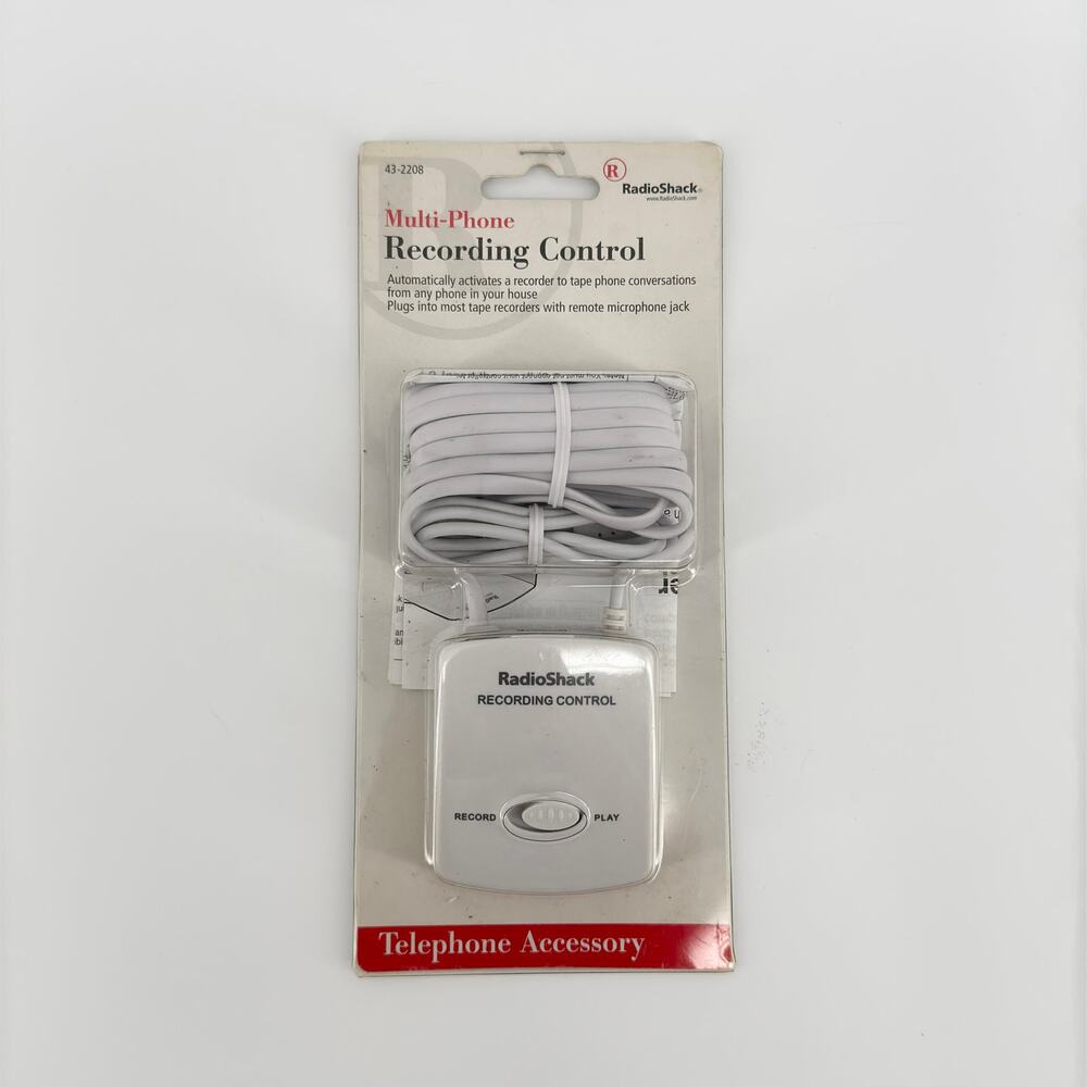 RadioShack Multi-Phone Recording Control 43-2208 Vintage New in Package Sealed